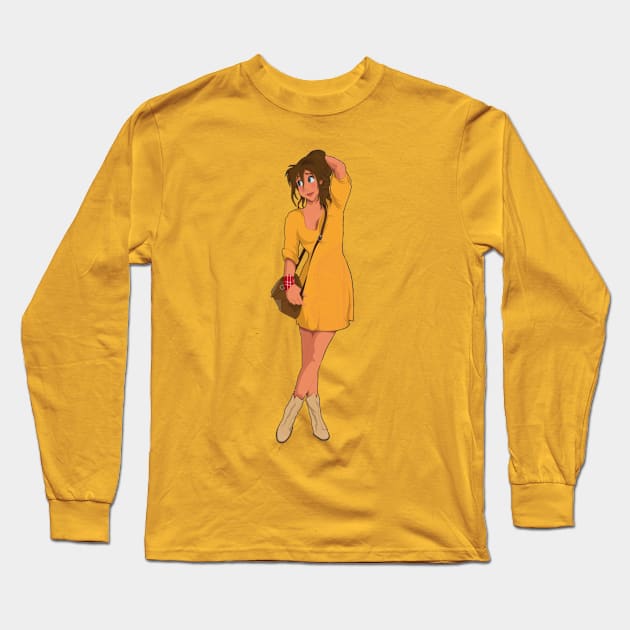 nice girl Long Sleeve T-Shirt by Artist